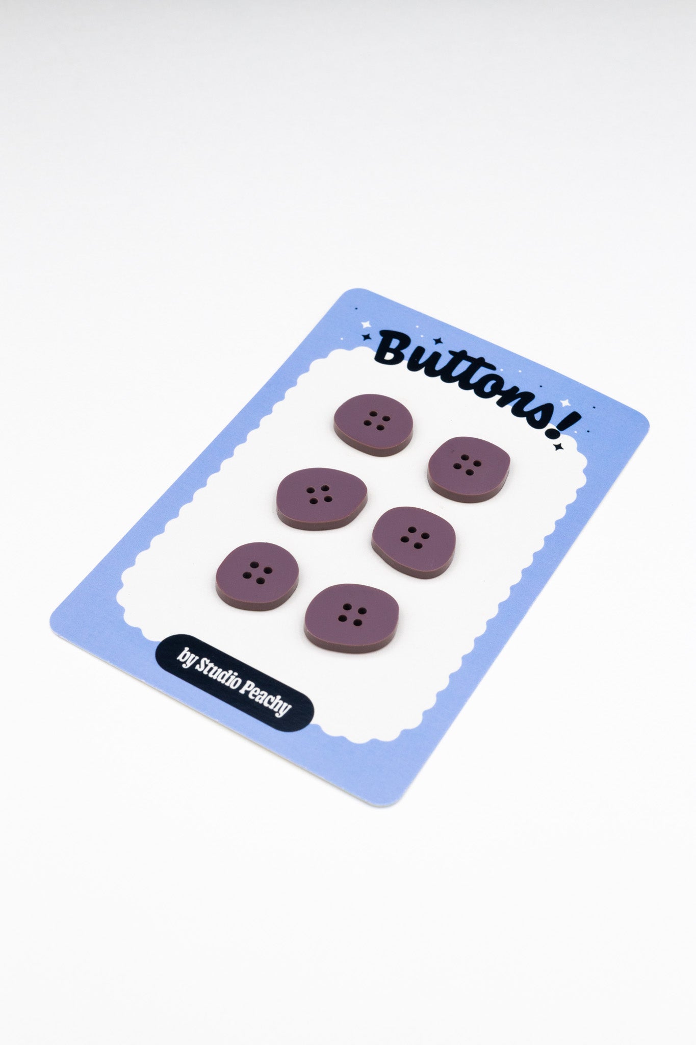 Amethyst - Organic pebble buttons - set of 6 (22~25mm)