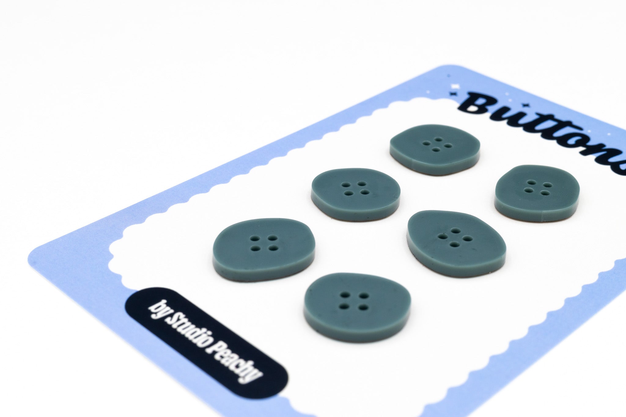 Moss - Organic pebble buttons - set of 6 (22~25mm)